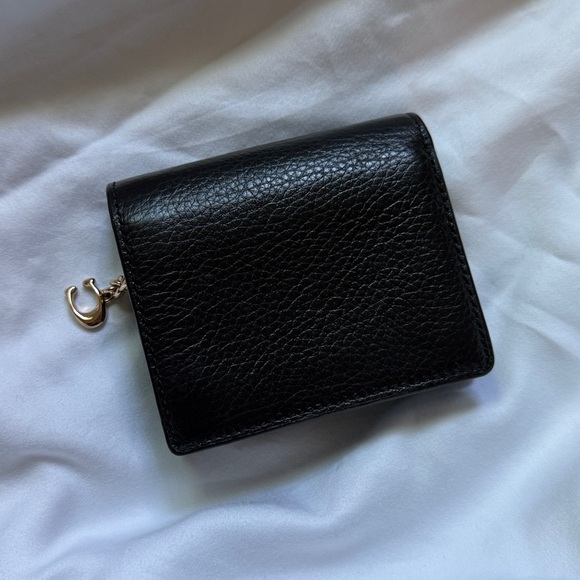 Coach Snap Black Leather Wallet - Picture 2 of 10